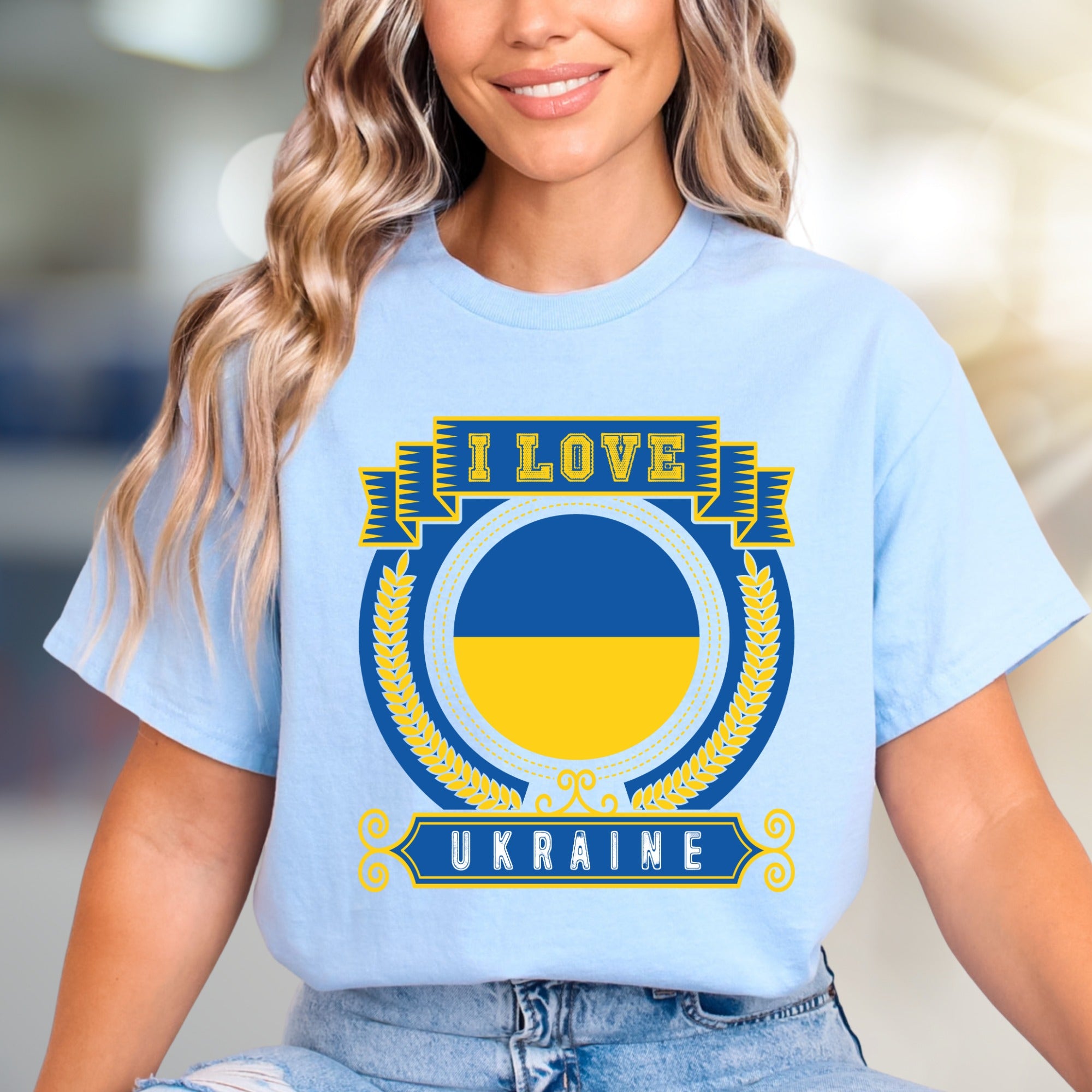 "I Love Ukraine" Patriot Flag Graphic Tee, a Heritage Pick for Supporters