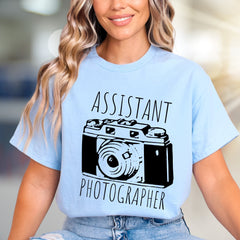 "ASSISTANT PHOTOGRAPHER" Vintage Camera Graphic Tee, a Photography Lover's Unisex Tee