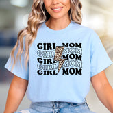 "GIRL MOM" Leopard Lightning Bolt Graphic Tee, a Strong Mama Pick for Everyday Wear