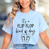 "It's a Flip Flop Kind of Day" Beachy Graphic Tee, A Vacation Vibes Pick for Summer Lovers