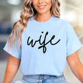 "Wife" Script Graphic Tee, a Romantic Chic Pick for the Modern Woman