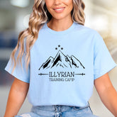 "Illyrian Training Camp" Mountain Peak Graphic Tee, a Fantasy Lover's Adventure Pick
