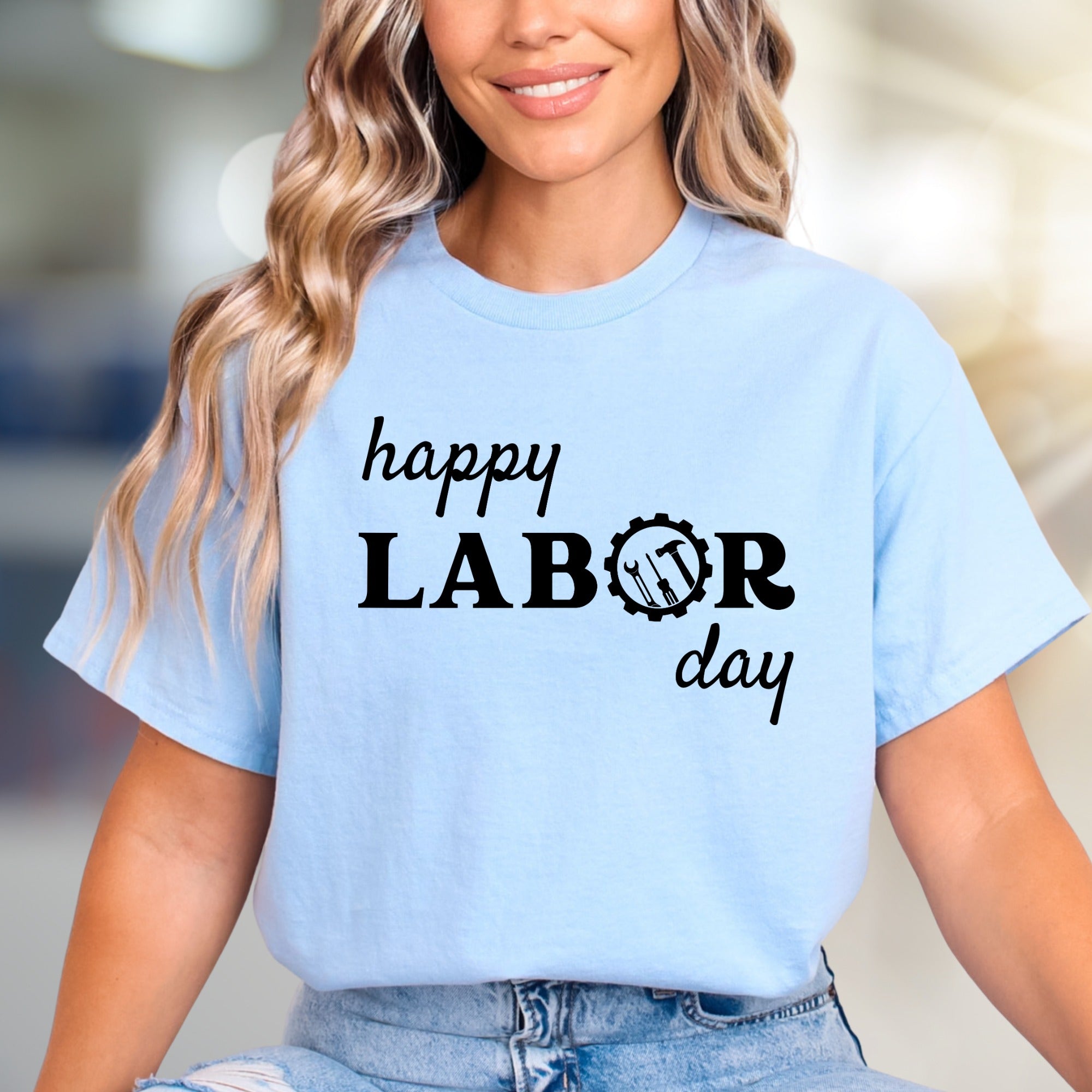 "happy LABOR day" Work & Tools Graphic Tee, a Celebration Pick for Everyone