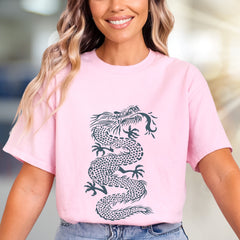 Ornate Dragon Chinese Symbol Graphic Tee, an Asian Cultural Graphic for Everyone