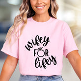 "Wifey For Lifey" Engagement Ring Graphic Tee, a Bridal Shower Pick for Future Wives