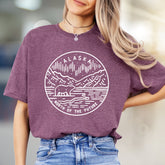 "ALASKA NORTH OF THE FUTURE" Nature Graphic Tee, Vintage Design for Adventurers