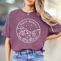 "SOUTH DAKOTA Under God The People Rule" Patriotic State Graphic Tee, A History Lover's Pick for Everyday Style