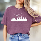 "Prague" Cityscape Graphic Tee, a Travel Souvenir Pick for Adventurers