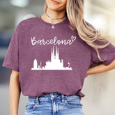 “Barcelona” Cityscape Graphic Tee, A Travel Enthusiast's Urban Pick