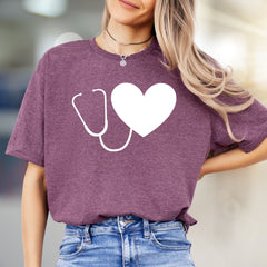 Heart Stethoscope | Medical Appreciation Graphic Tee, a Healthcare Hero Pick for Everyday Comfort
