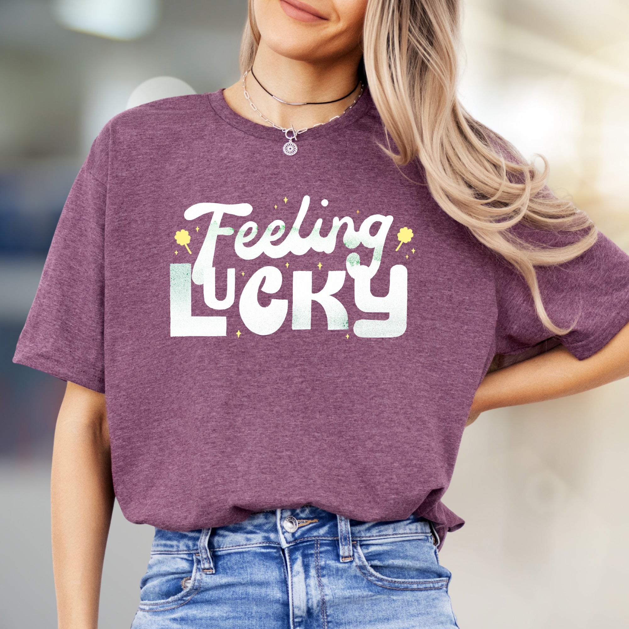 "Feeling Lucky" Whimsical Graphic Tee, a St. Patrick's Day Pick for Everyone