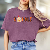 "GOBBLE" Turkey Face Graphic Tee, a Funny Thanksgiving Pick for Holiday Lovers
