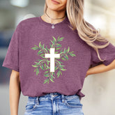 Cross with Olive Branches Graphic Tee, a Faith-Inspired Pick for Believers