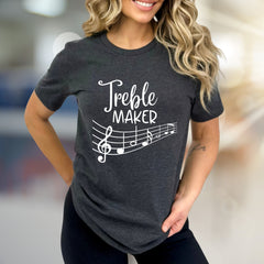 "Treble Maker" Music Staff Graphic Tee, a Playful Statement for Music Lovers