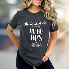 "I've Got Ho Ho Ho's" Festive Graphic Tee, A Humorous Holiday Pick for Mistletoe Mavericks