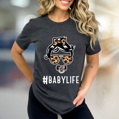 #BABYLIFE Leopard Mama Graphic Tee, a Trendy Mom Life Pick for New Parents