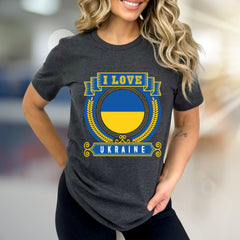 "I Love Ukraine" Patriot Flag Graphic Tee, a Heritage Pick for Supporters