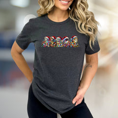 Christmas Cats in Lights Graphic Tee, a Festive Holiday Pet Lover Pick