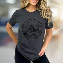 "NEW MEXICO CRESCIT EUNDO" Landscape Graphic Tee, a State Pride Pick for Adventurers