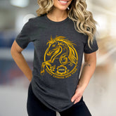 "HAPPY CHINESE NEW YEAR 2026" Golden Horse Graphic Tee, an Auspicious Celebration Unisex Top