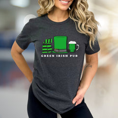 "GREEN IRISH PUB" Irish Celebration Graphic Tee, a St. Paddy's Day Pick for Enthusiasts