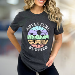 "Adventure Buddies" Desert Vibes Graphic Tee, a Retro-Style Pick for Travelers