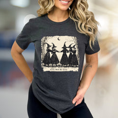 "Girls Will Be Girls" Witchy Sisterhood Graphic Tee, A Mystical Folk Art Pick for Free Spirits
