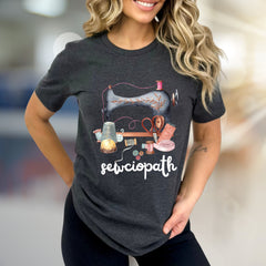 "Sewciopath" Craft Core Graphic Tee, a Quirky Pick for Sewing Enthusiasts