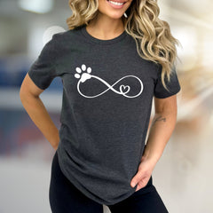 Paw Print Infinity Love Graphic Tee, a Pet Lover's Essential for All