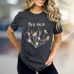 "Bird Nerd" Watercolor Birds Graphic Tee, a Nature Lover's Unisex Pick