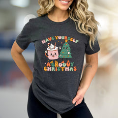 "Have Yourself a Groovy Christmas" Retro Holiday Graphic Tee, a Funky Festive Pick for Everyone