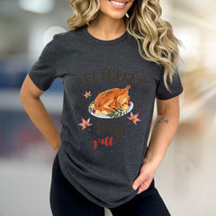 "It's Turkey Day Y'all" Festive Graphic Tee, a Southern Charm Pick for Celebration Lovers