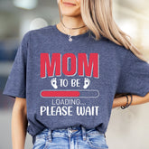 "Mom to Be Loading... Please Wait" Pregnancy Reveal Graphic Tee, a Future Mom Pick for Baby Showers