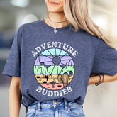 "Adventure Buddies" Desert Vibes Graphic Tee, a Retro-Style Pick for Travelers