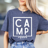"CAMP squad" Statement Graphic Tee, a Summer Camp Pick for Enthusiasts