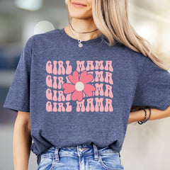 "Girl Mama" Retro Bloom Graphic Tee, a Bohemian Pick for Mothers