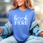 "Book NERD" Literary Lifestyle Graphic Tee, a Reader's Pick for Casual Wear
