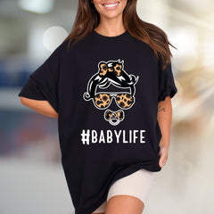 #BABYLIFE Leopard Mama Graphic Tee, a Trendy Mom Life Pick for New Parents