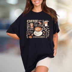 "COFFEE" Café Aesthetic Graphic Tee, a Barista-Core Pick for Coffee Lovers