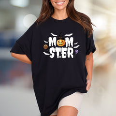 "MOM STER" Halloween Graphic Tee, a Spooky-Cute Pick for Festive Moms