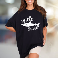 "Uncle Shark" Family Fun Graphic Tee, a Playful Pick for Every Cool Uncle