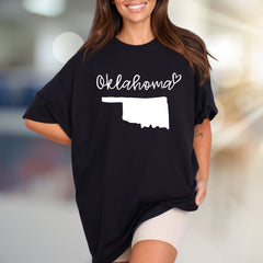 "Oklahoma" State Map Graphic Tee, a Hometown Pride Pick for State Lovers