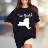 “New York” Landmark Graphic Tee, a State Pride Pick for Travelers