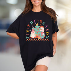 "Tis The Season" Retro Christmas Graphic Tee, a Festive Pick for Holiday Lovers