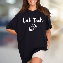 "Lab Tech" Scientific Flask Graphic Tee, A Science Niche Pick for Professionals