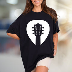 Guitar Headstock Pick Music Graphic Tee, a Musician's Essential for Casual Wear