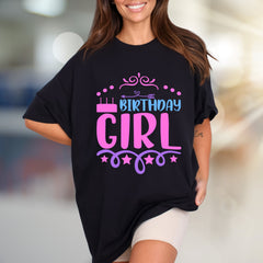 "BIRTHDAY GIRL" Celebration Graphic Tee, a Festive Pick for Her Day