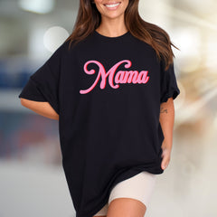 "Mama" Retro Graphic Tee, a Wavy Script Pick for Modern Moms