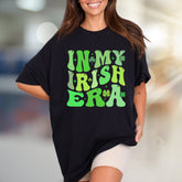 "IN MY IRISH ERA" Retro St. Paddy's Day Graphic Tee, a Festive Pick for Celebration Enthusiasts