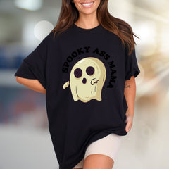 “SPOOKY ASS MAMA” Ghost Graphic Tee, a Halloween Vibe for Moms